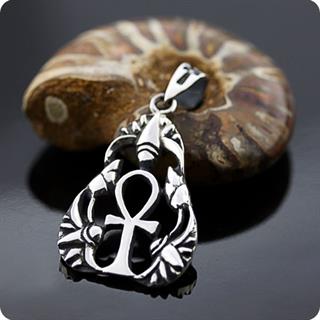 Egyptian Lotus Flower Surround Ankh - Life in Love