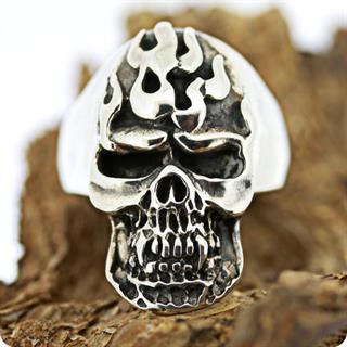 Sterling Silver Ring, Skull of Hellfire