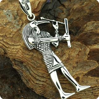 Egyptian Silver Writing & Knowledge God Thoth Pendant
