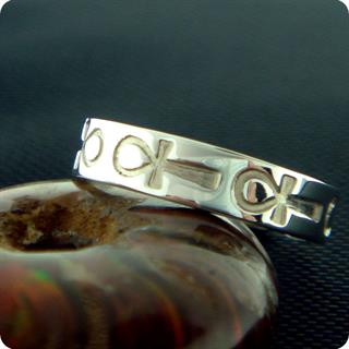 Egyptian Silver Jewelry Ankh Symbol Ring
