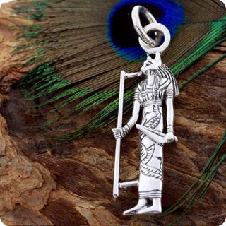 Egyptian Cat Goddess Bastet Figure Silver Pendant
