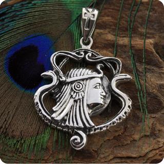 Mojo II Jewelry Egyptian Magic Goddess Isis Boat Silver Pendant