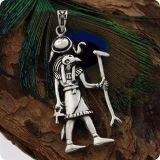 Vintage Jewelry Egyptian the God of Sun, Amun Ra Silver Pendant