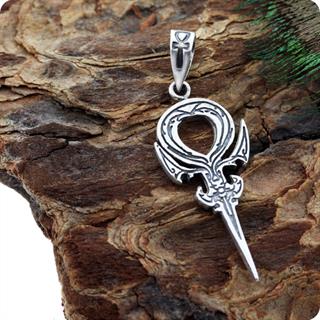 Sterling Silver Jewelry Ankh Wisdom Symbol Pendant